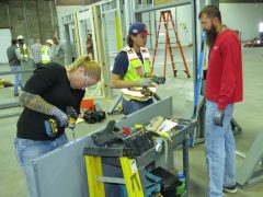 Adolfson & Peterson Construction carpenters learn door, frame and hardware installation from Doorways’ experts.