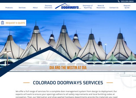 Colorado Doorways' new website uses the latest online technologies and authoring techniques to provide a modern and up-to-date look..